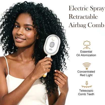 electric massage brush with hydrating spray
